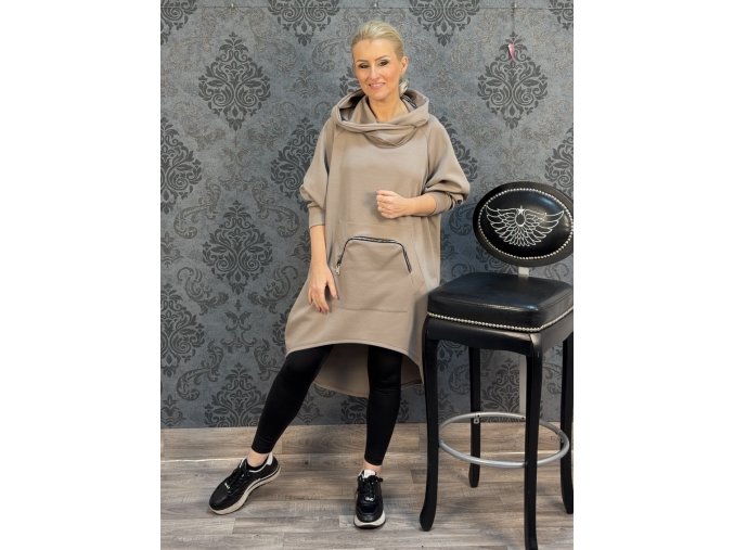 MIKINO - ŠATY ALCANTARA fango