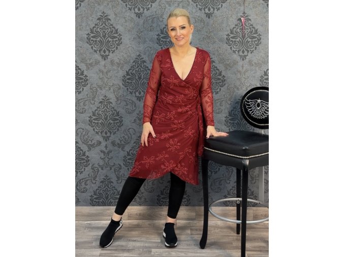 ŠATY ELENA vínové