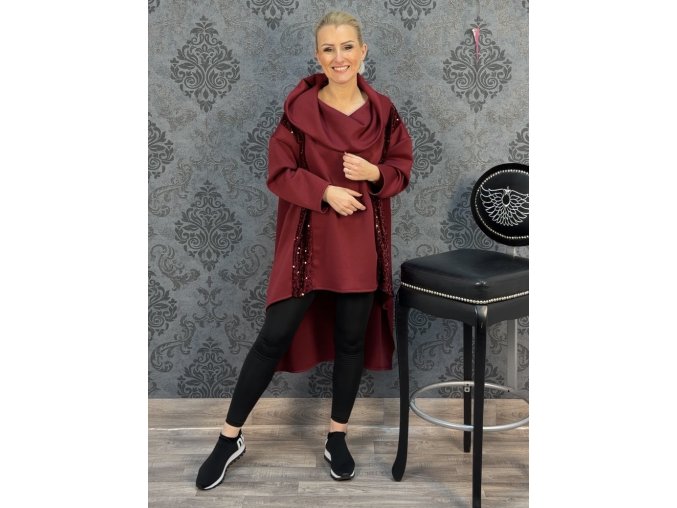 ŠATY LENKA vínové