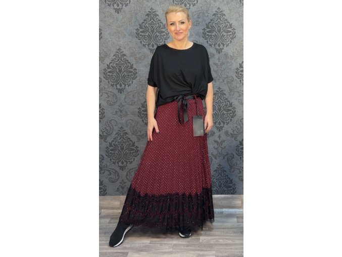 SUKNĚ CIDLINA vínová