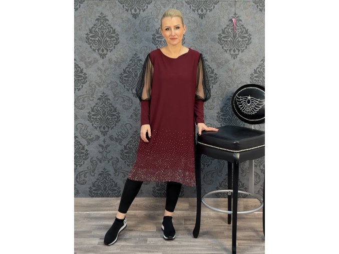 ŠATY ŽOFIE vínové