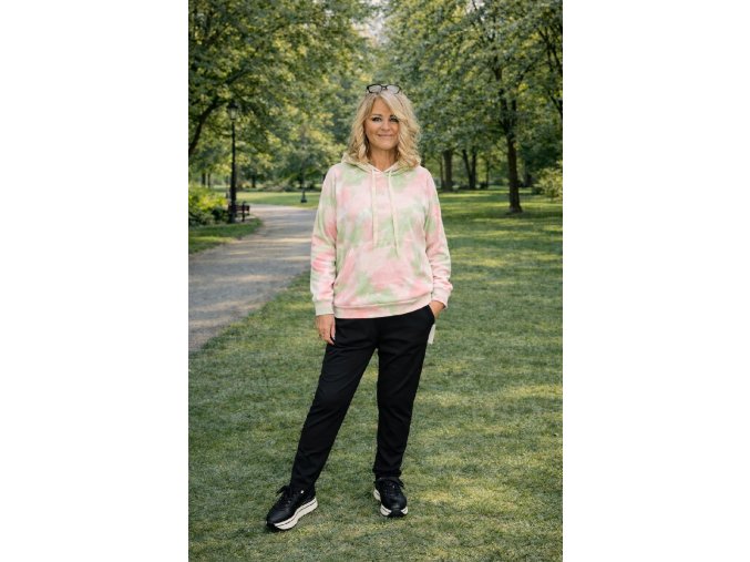 MIKINA ADELINE růžovo-zelená