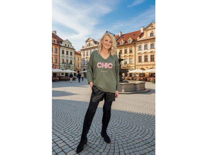 MIKINA CHIC khaki