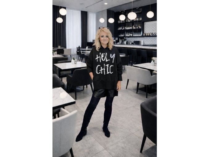 DESIGNOVÁ MIKINA BÁRA černá