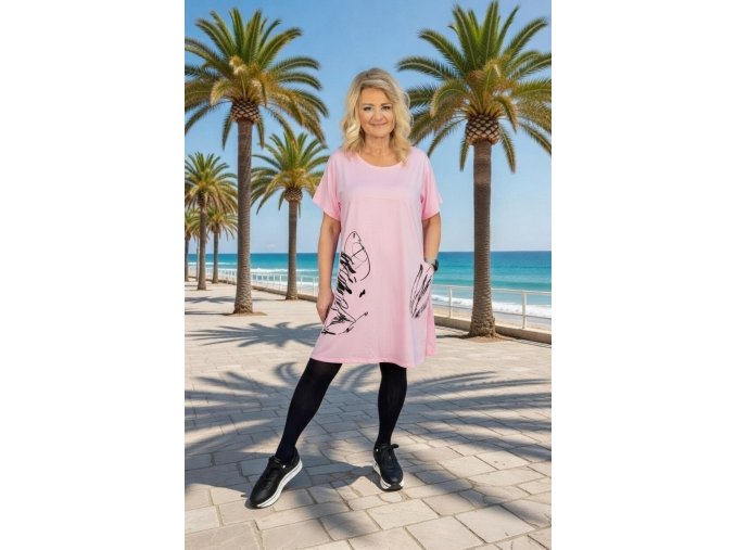 ŠATY LUISA světle růžové