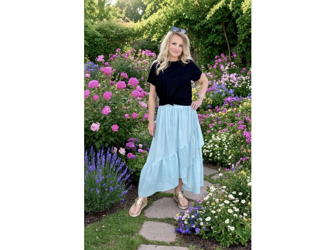 SUKNĚ ROSA světle modrá