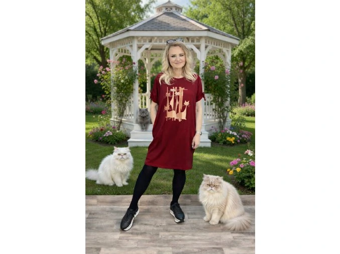 ŠATY BAHAR vínové vel.2