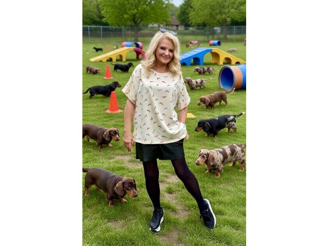 TRIČKO JEZEVČÍK béžové