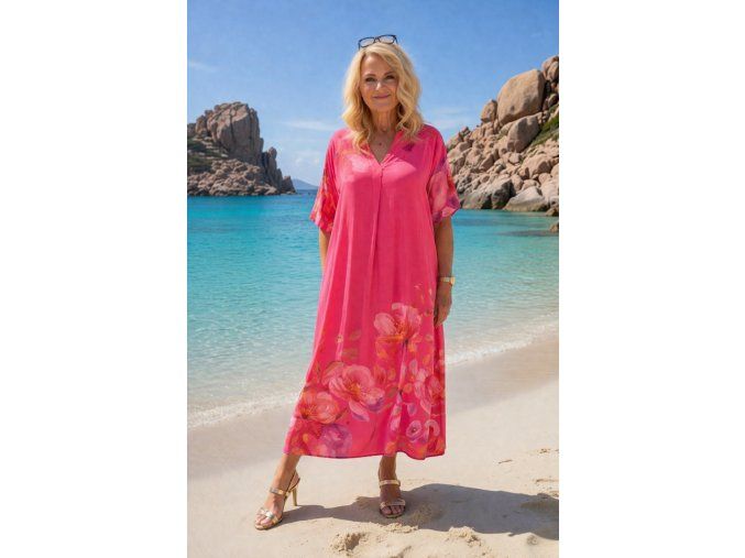 ŠATY GRANÁT fuchsie