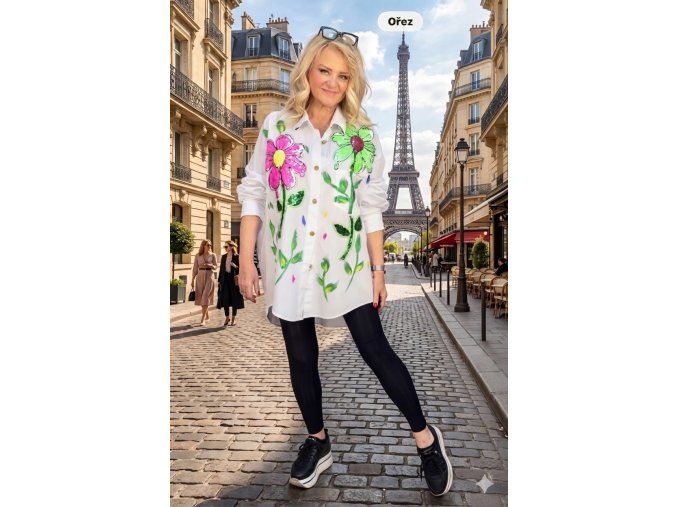 JEANS BUNDA DIAMANT bílá