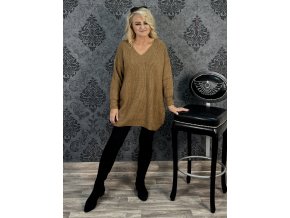 MAXI SVETR TARSUS camel