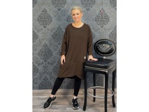 ŠATY GAROFANO hnědé