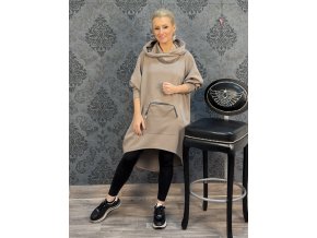 MIKINO - ŠATY ALCANTARA fango