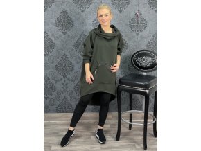 MIKINO - ŠATY ALCANTARA khaki