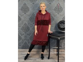 ŠATY MICHAELA vínové