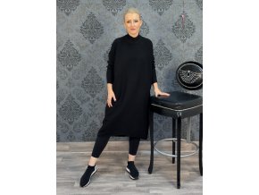 SVETROVÉ ŠATY MIA černé