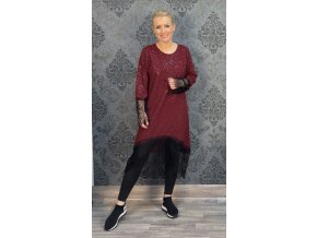 ŠATY OHŘE vínové