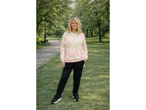 MIKINA ADELINE růžovo-zelená