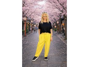 JEANS KALHOTY HUGO žluté