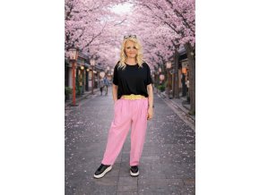 JEANS KALHOTY HUGO baby pink