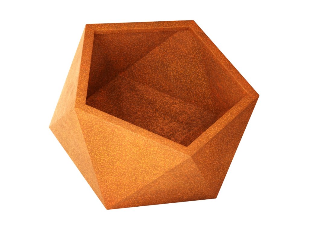 designer pot corten pentagram1 1 cortena