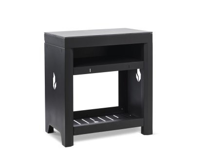 Bočný stolík ku grilu Braaimaster – prípravná plocha s úložným priestorom SINGLE black