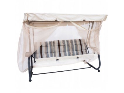 Pohodlná hojdačka INES s moskytiérou a strieškou