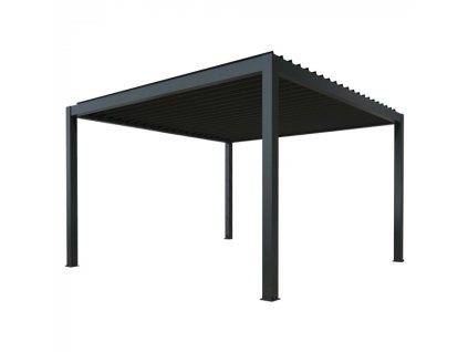 Hliníková bioklimatická pergola LUXE s elektrickou strechou, antracit