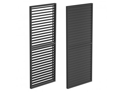 Pohyblivý hliníkový žalúziový panel pre pergolu, antracitová bočná stena 3 m / 4 m