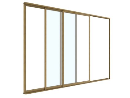 Posuvné sklenené dvere do pergoly 3 m – 3 farby