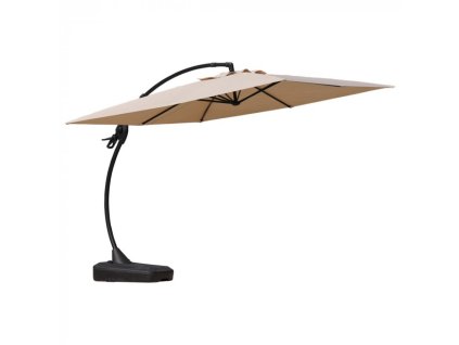 Záhradný elegantný slnečník 3 × 4 m SOLANO v béžovej farbe