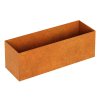 metal planter without rim rapido l1a corten cortena