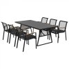 Záhradný jedálenský set COLON pre 6 osôb – moderný polyratanový nábytok so stabilnou oceľovou konštrukciou