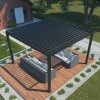 Hliníková bioklimatická pergola LUXE s elektrickou strechou, antracit