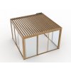 Elektrická hliníková pergola LUXE, farba dreva - rôzne veľkosti