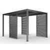 Hliníkový žalúziový panel pre pergolu, antracitová bočná stena - rôzne veľkosti