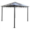 Hliníkový záhradný pavilón DARI 3 x 3 m s polykarbonátovou strechou
