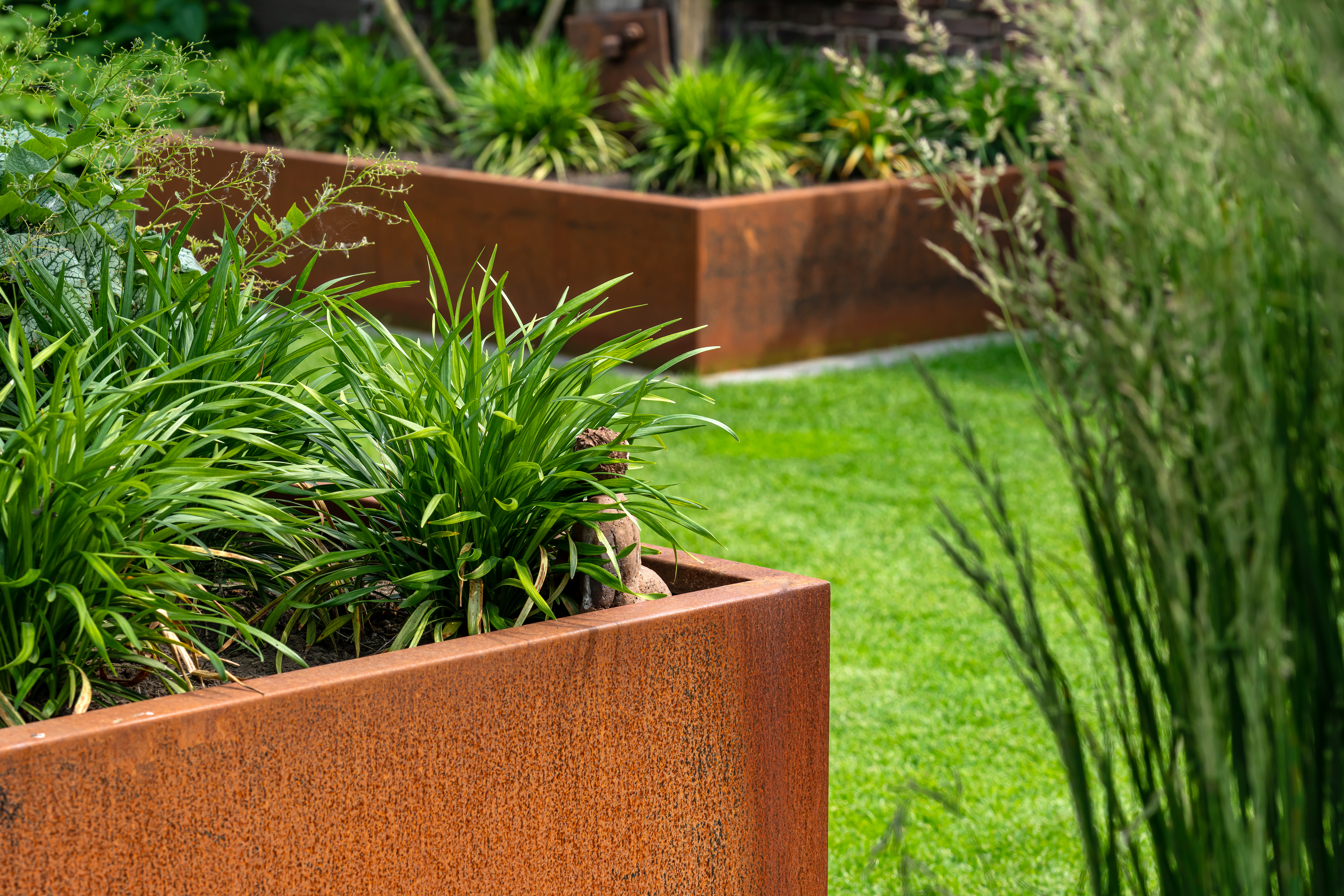 Vyvýšený záhon z cortenové oceli CARREZ COR bez dna