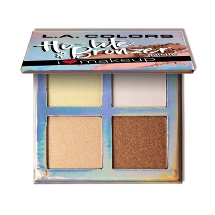 L.A. Colors Beauty Booklet Hi-Lite & Bronzer Palette 4 g