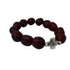 Vonný náramek z muškátových oříšků - bordó