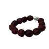 Vonný náramek z muškátových oříšků - bordó