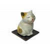 Japonská keramická soška na vonné tyčinky - Kočka