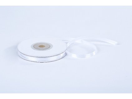 171 St. satén biela 0,65 cm x 25 yrd