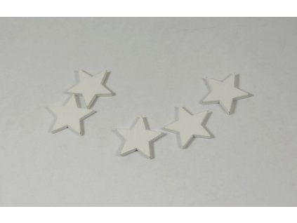 Drev. hviezda plocha 2,5 cm S/50 biela