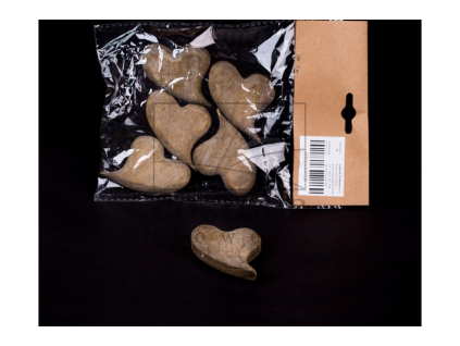 Drev. srdce 3,5cm, 6ks, natur