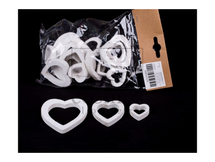 Drev. srdce pl. cut 3-7cm S/20 biela