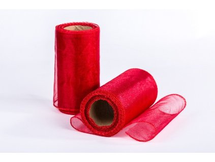 Organza 12 cm x 9 m S/2 vínová