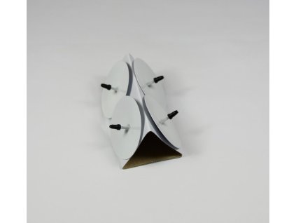 Pliešky 5,3 cm S/4 biela MAT.