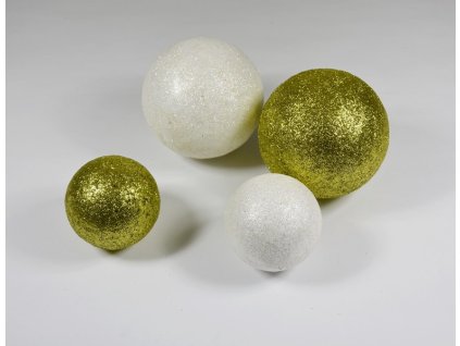 Gula glitter 7+10cm S/8 biela+zel.