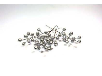 RESBobule na stonke 1,3cm strieborne S39